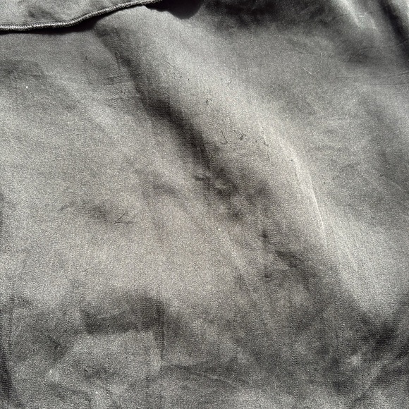 Victoria’s Secret Black Off-Shoulder Satin Ruffle Top - Spaghetti Strap Blouse - Picture 4 of 7